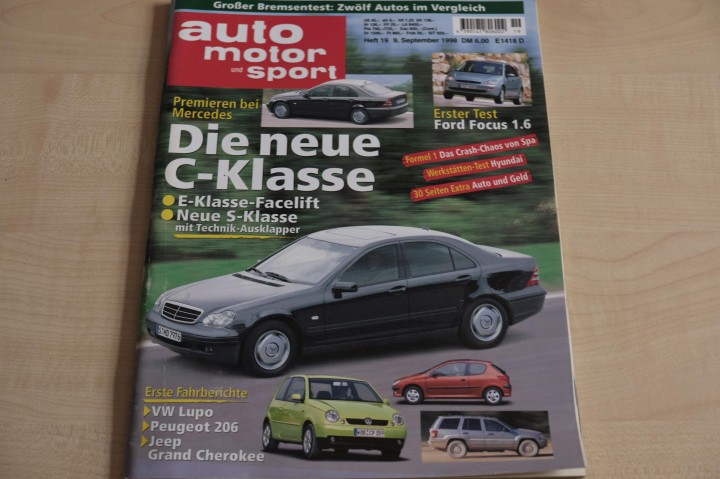 Deckblatt Auto Motor und Sport (19/1998)